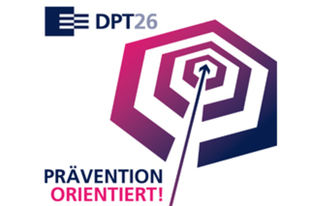 Grafik eines violetten Schirms vor weißem Hintergrund und Schriftzug Prävention orientiert!