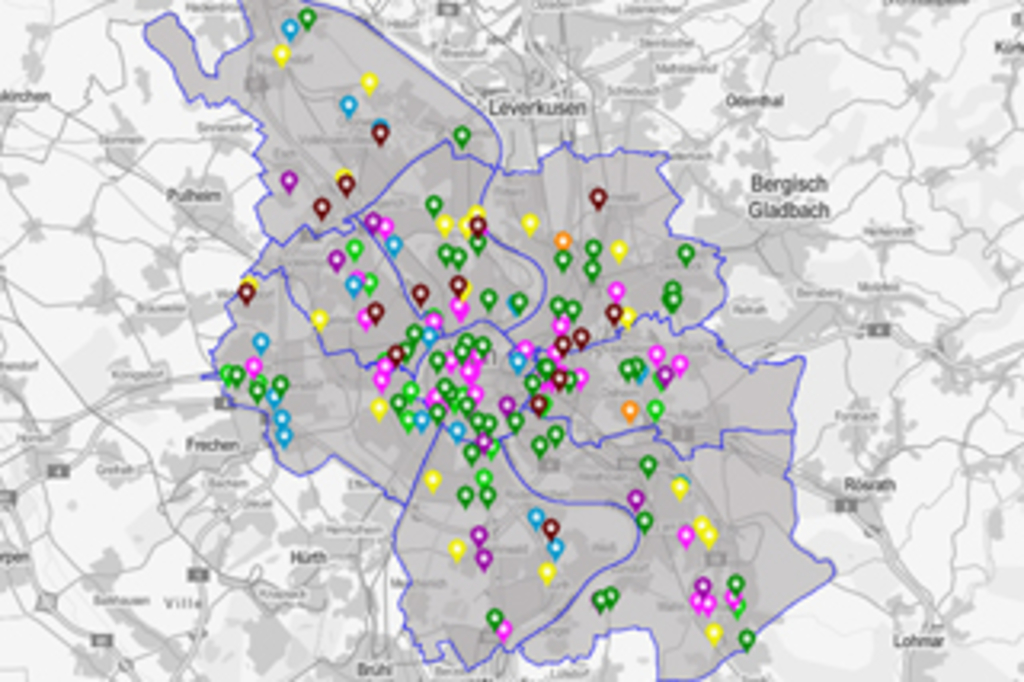 Karte 320x213, Link auf Wo werden in Köln Geflüchtete untergebracht? - Stadt Köln