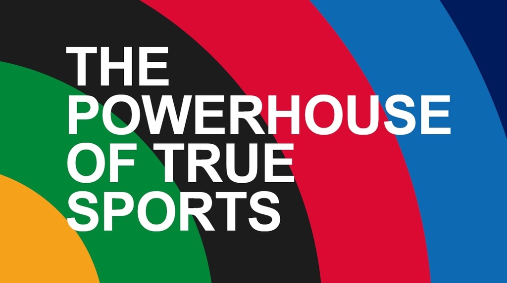 Grafik bunter Hintergrund mit weißem Schriftzug "The Powerhouse of true Sports", Link auf Rhein-Ruhr erreicht nächste Stufe im Bewerbungsprozess um Olympische und Paralympische Spiele - Stadt Köln