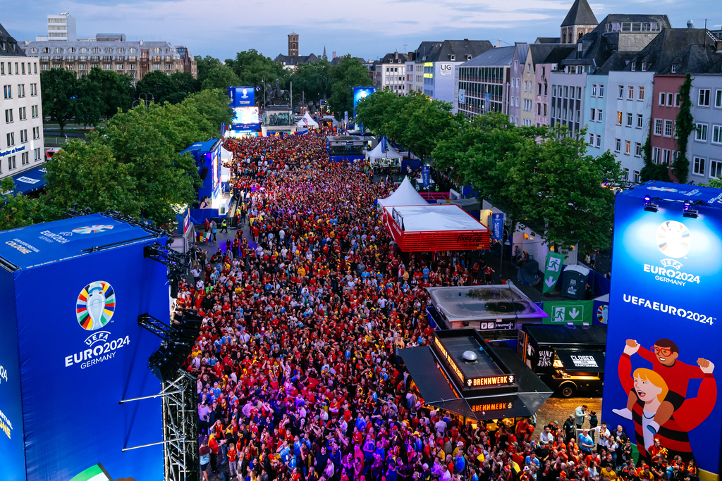 Übertragung auf dem Heumarkt