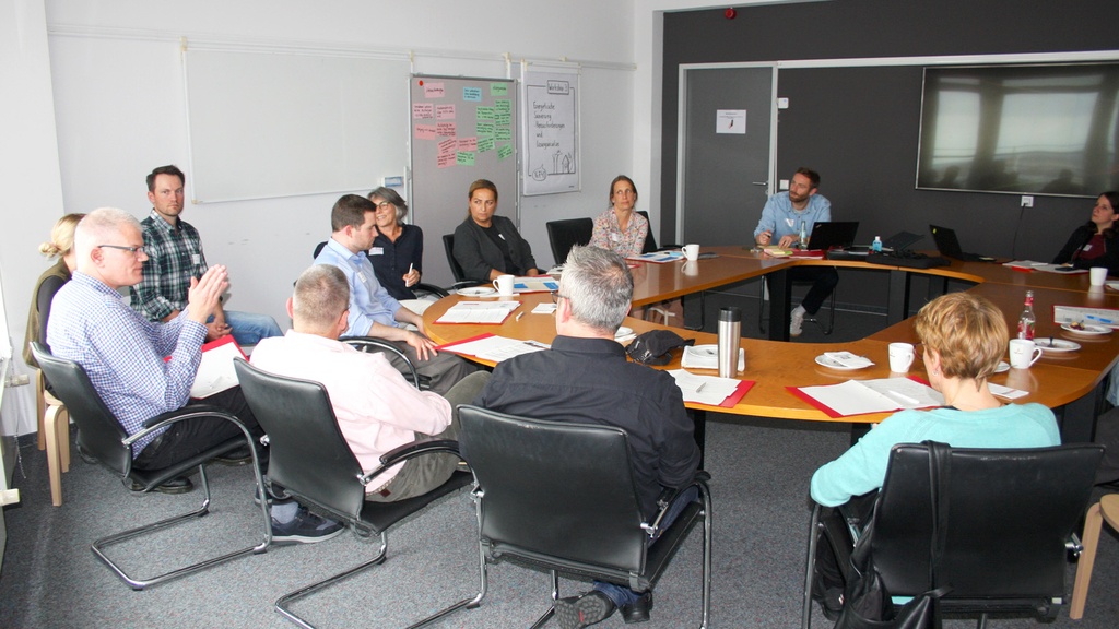 Teilnehmende eines Workshops im Rahmen des Städteaustauschs Soziale Erhaltungssatzung