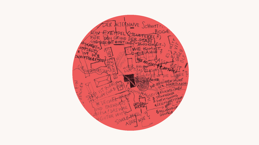 Skizze mit Ideen für den neuen Waidmarkt