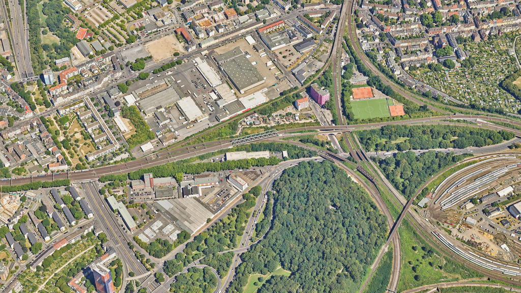 Luftbildaufnahme Liebig Quartier März 2024