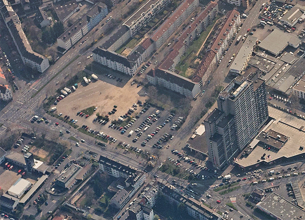 Rochusplatz Luftbildaufnahme