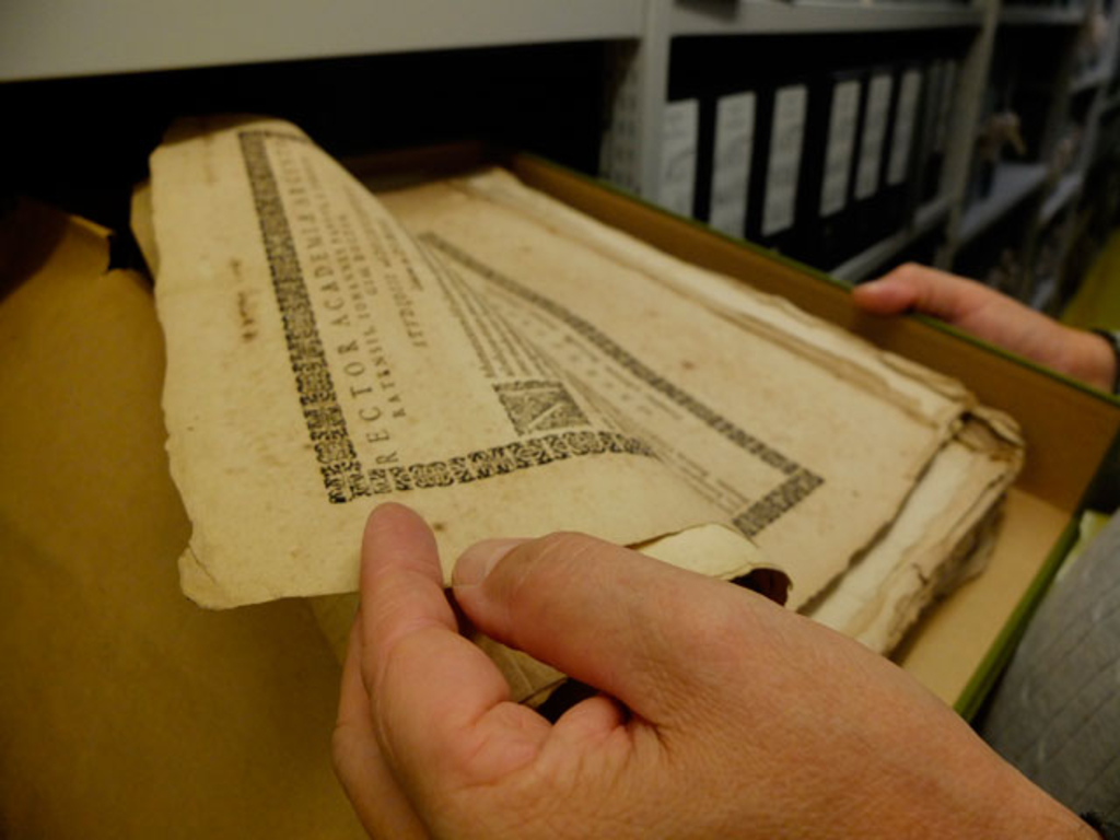 Dokument im Historischen Archiv Straßburg