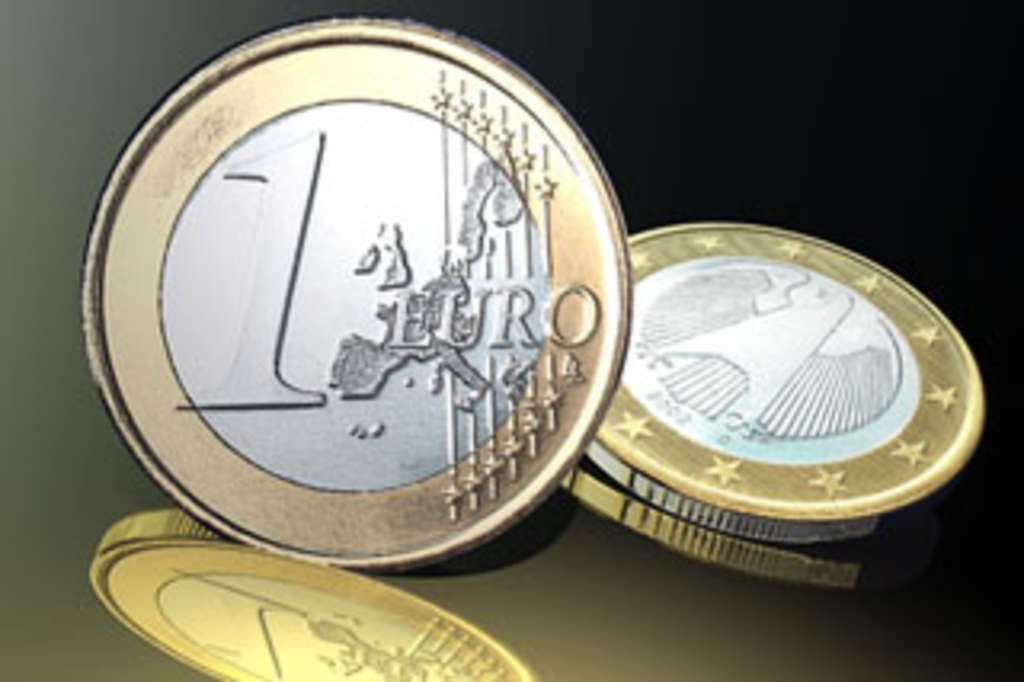 Vorder- und Rückseite einer 1-Euromünze