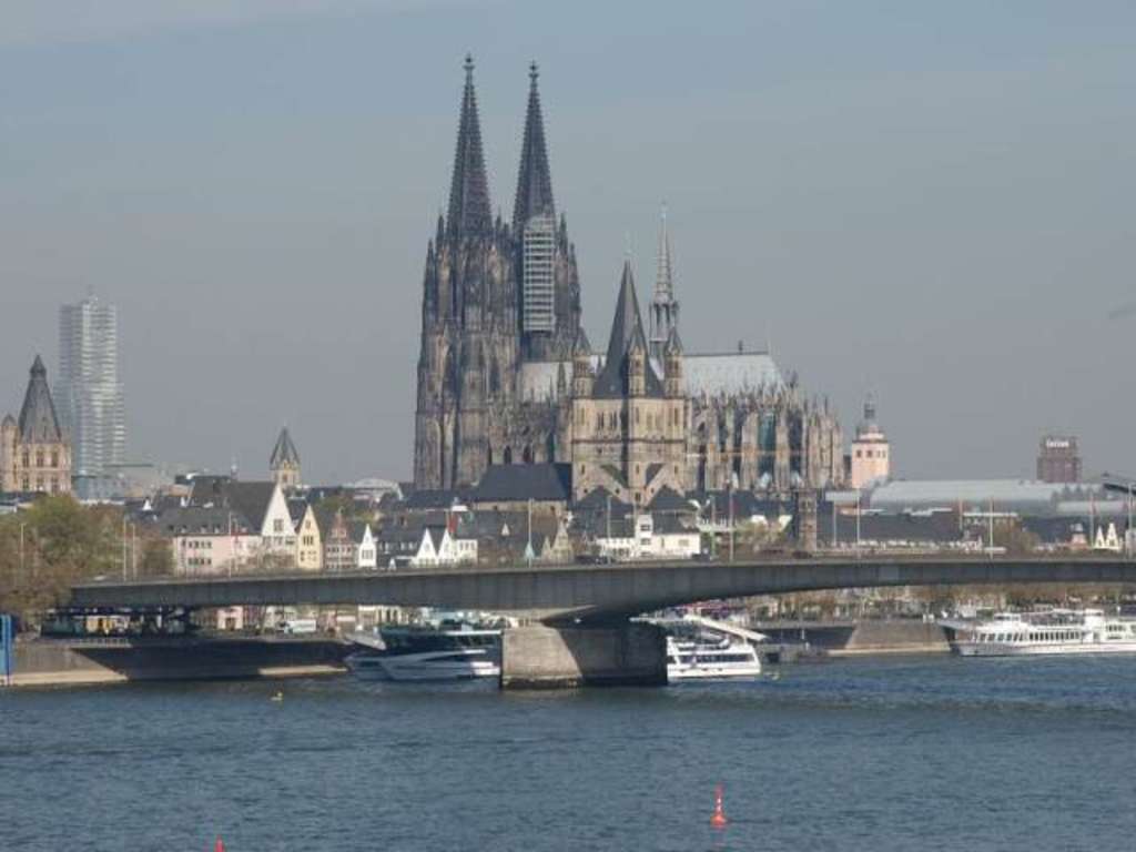 Dom mit Deutzer Brücke, Groß Sankt Martin und Rheinpanorama