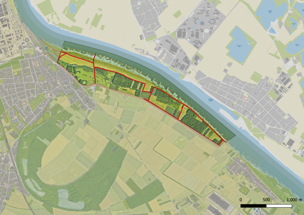 Übersichtskarte NSG 4 Rheinaue Worringen
