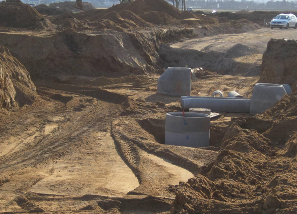 Bodenabtrag zur Erschließung von Straßen oder  Ver- und Entsorgungsanlagen