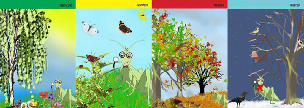 Hubert die Heuschrecke: Die vier Jahreszeiten