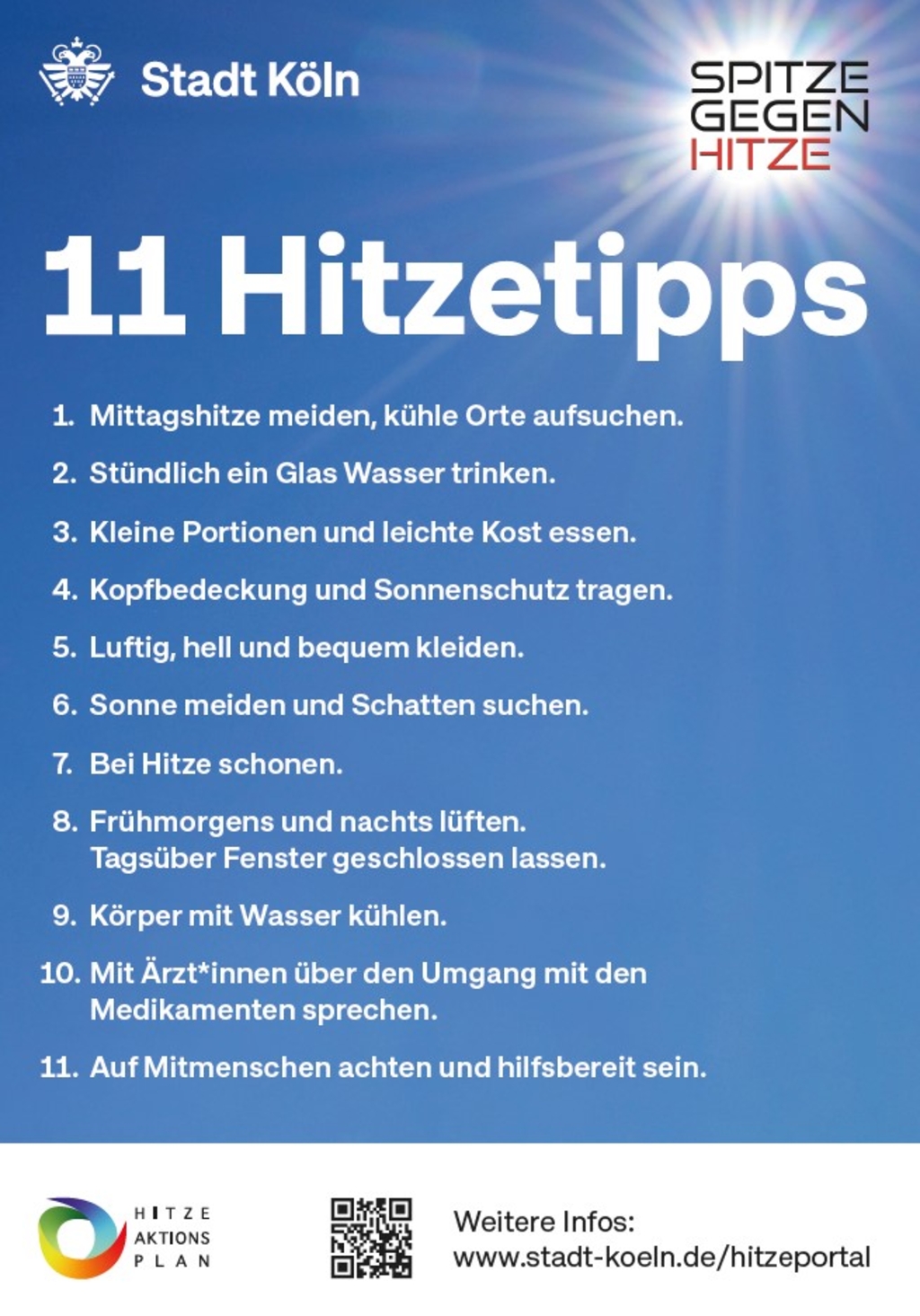 Plakat 11 Hitzetipps