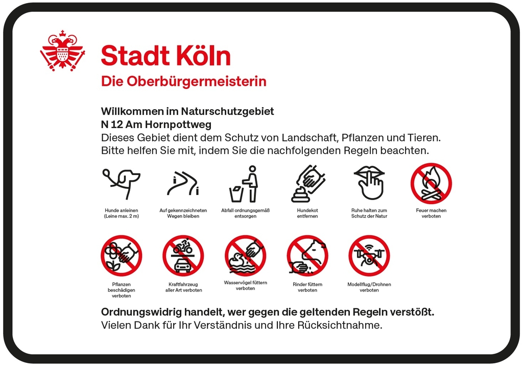 Beschilderung Am Hornpottweg