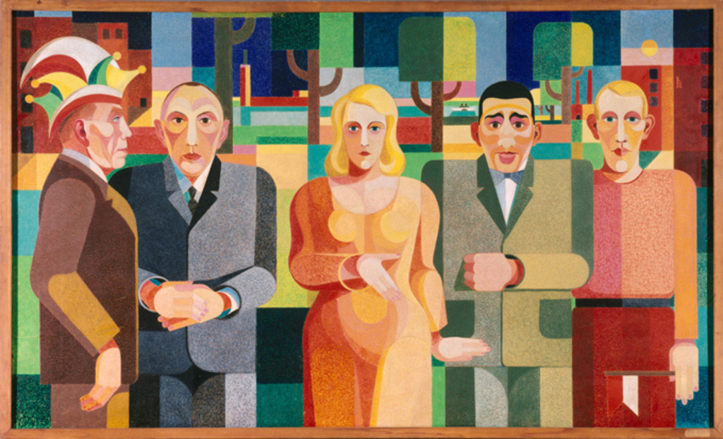 Heinrich Hoerle: Kölner Zeitgenossen, 1932, RBA C016093, Link auf Konrad Adenauer und die Stadt der Zukunft