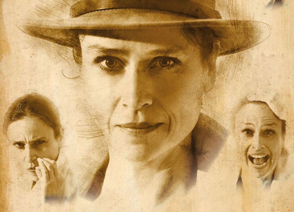 Grafikcollage: drei mal Melanie Haupt mit unterschiedlichen Gesichtsausdrücken