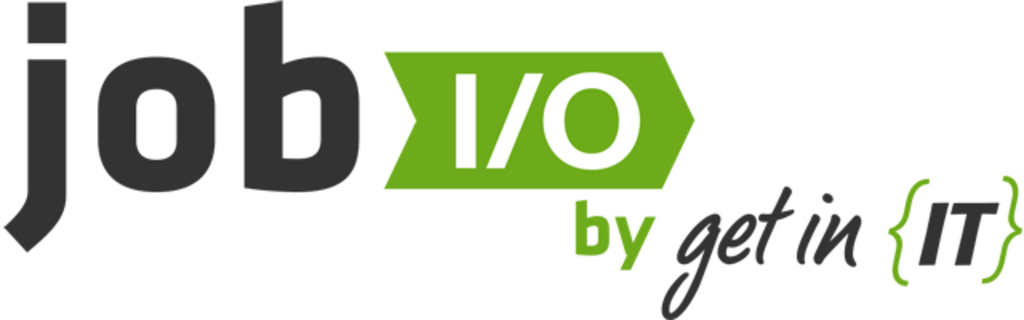 Logo mit Schriftzug "job I/O by get in IT"