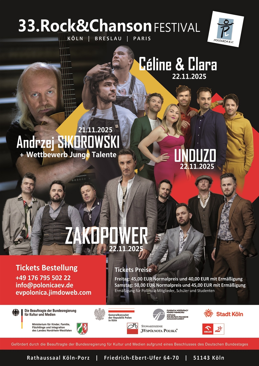 Plakat von der Veranstaltung "33. Rock&Chanson Festival"