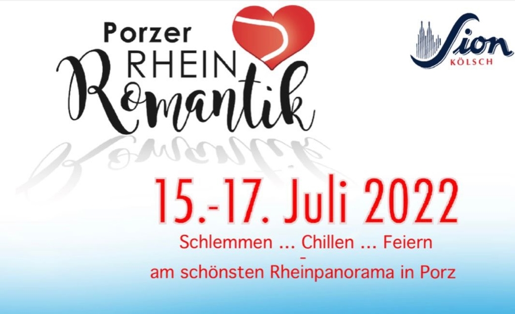 Plakat mit Ankündigung der Porzer Rheinromantik
