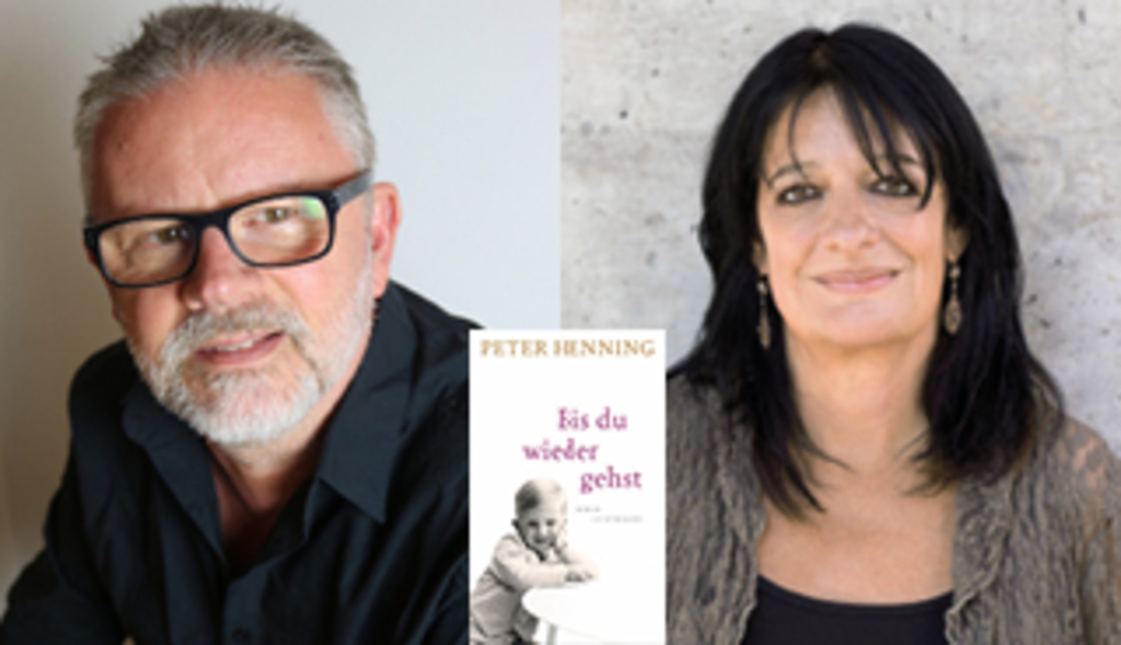 Collage von Peter Henning und Daniella Baumeister mit Buchcover Bist du wieder gehst