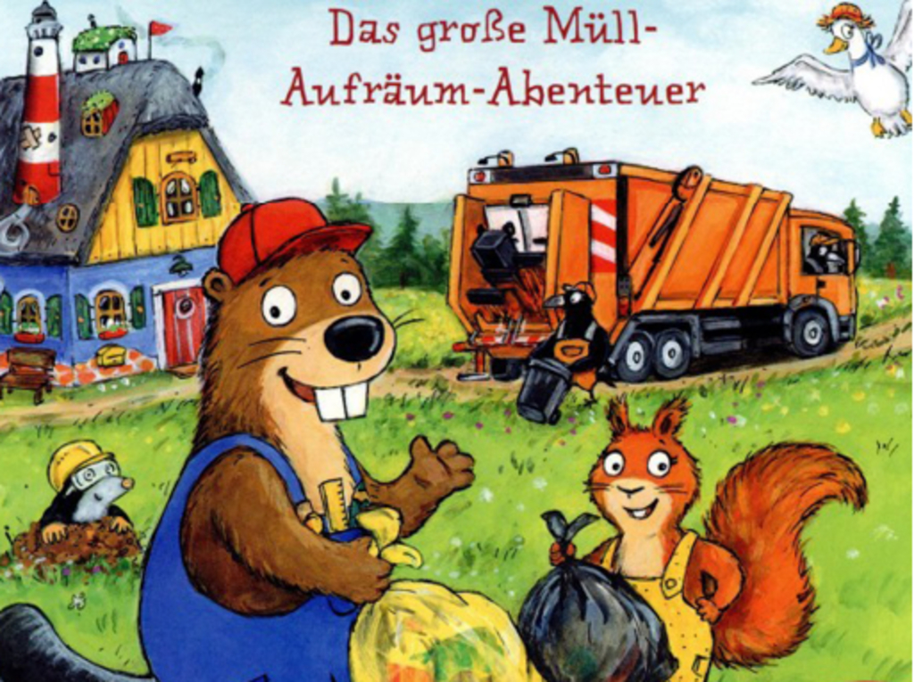 Buchcover mit Benno Biber und der Müllabfuhr