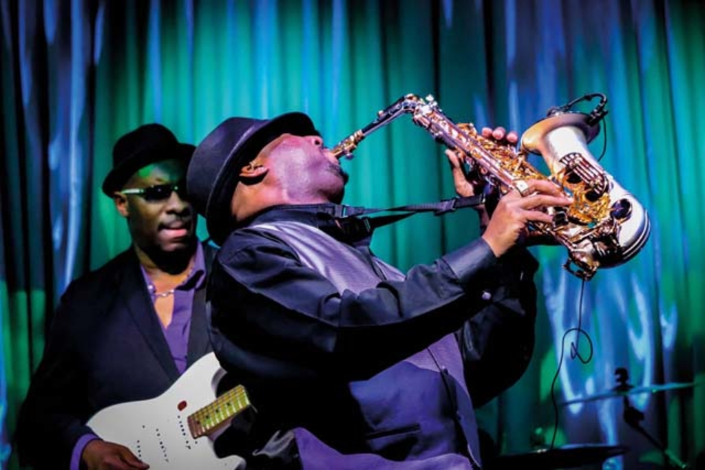 Jazz-Musiker mit Saxophone