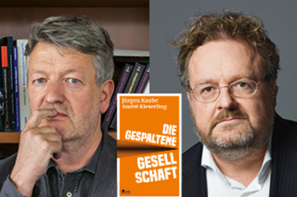 Collage mit Fotos von André Kieserling und Jürgen Kaube sowie Buchcover