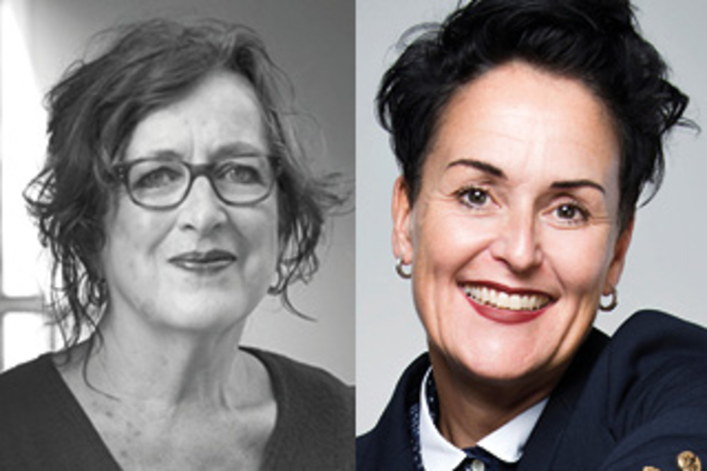 Collage mit Portraits von Christl Drey und Saskia van Stein