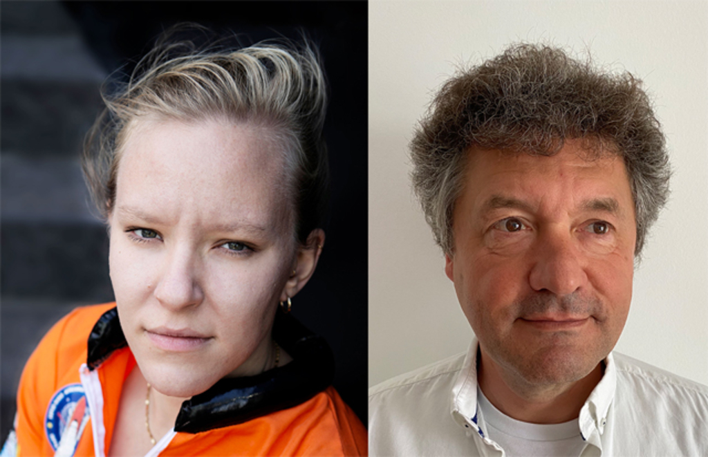 Portraitbilder von Raphaela Edelbauer und Rudolf Seising