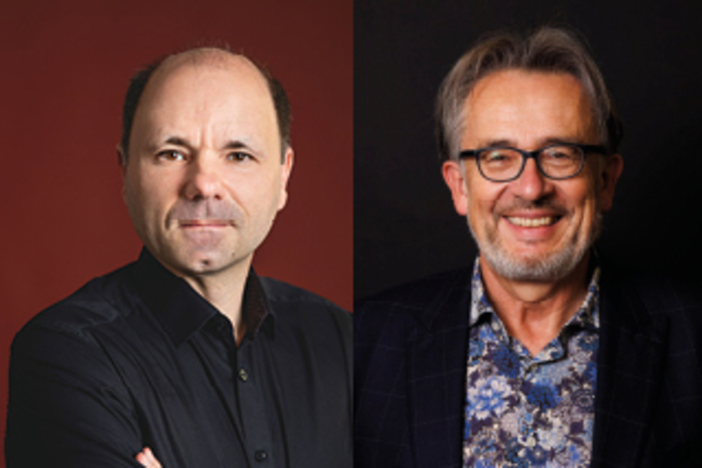 Collage mit Foto von Fynn Ole Engler und Gert Scobel