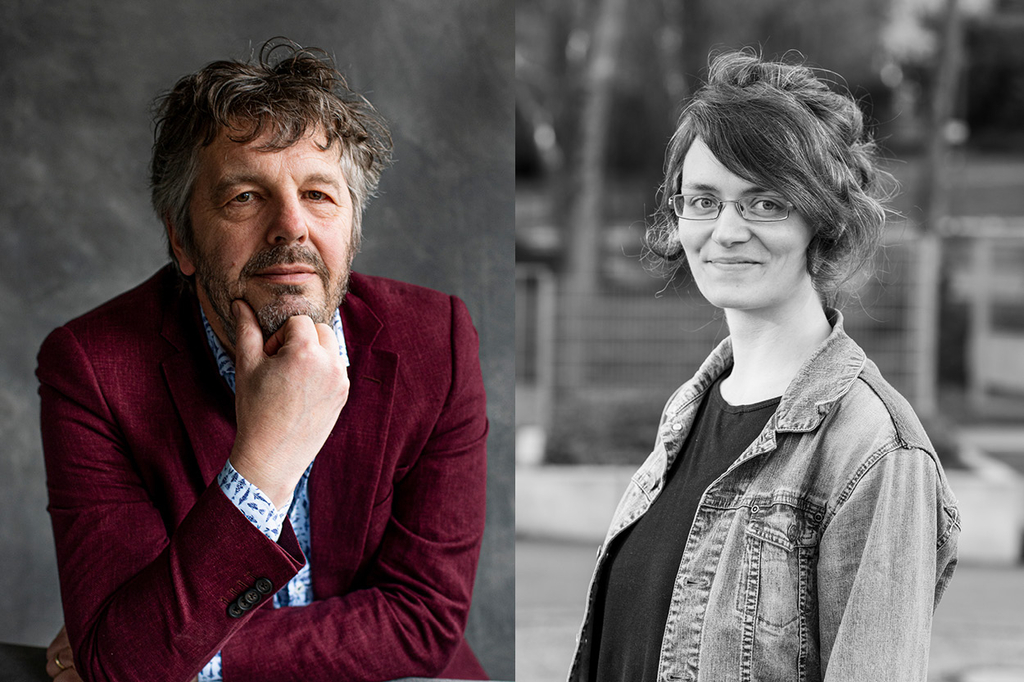 Collage von zwei Portraits Mathijs Deen und Ina Engelhardt