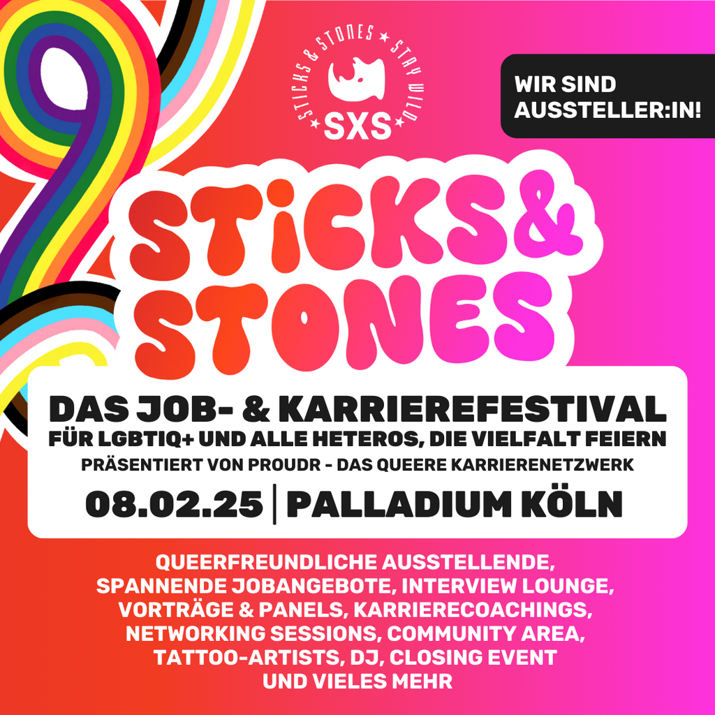 Plakat Stick&Stones - Das Job- und Karrierefrestival am 08.02.2025 im Palladium Köln