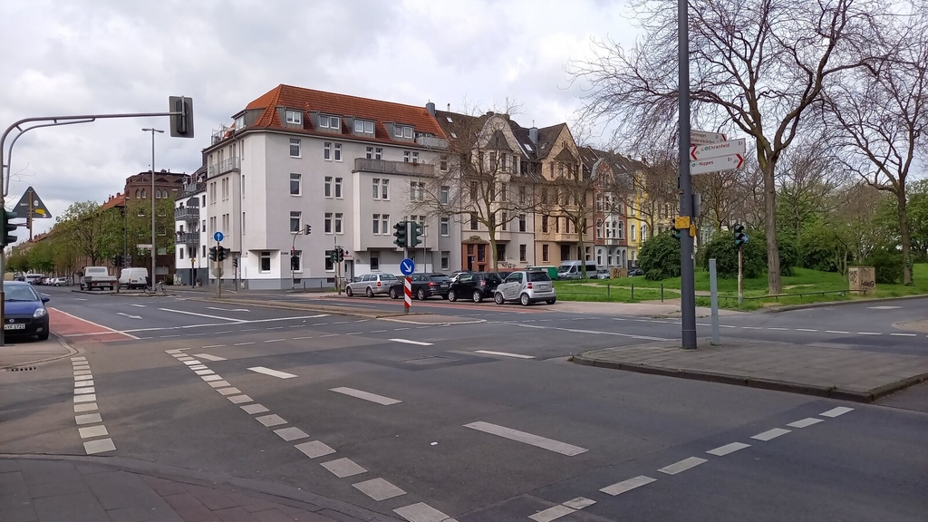 Abschnitt der Liebigstraße zwischen Herkulesstraße und Nußbaumerstraße