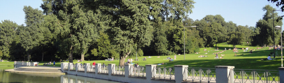 Foto vom Aachener Weiher in Köln mit Liegewiese, © Stadt Köln