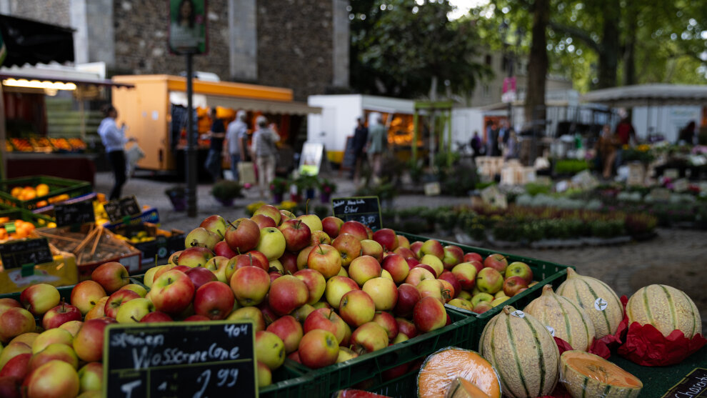 Obstangebot auf einem Markt
