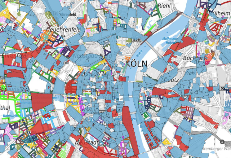 Ausschnitt aus dem Bebauungsplan Online, © Stadt Köln