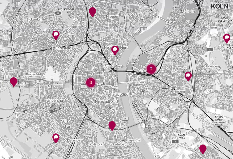 Ausschnitt Kartenanwendung Beteiligungsplattform Bauleitplanung online, © DEMOS plan GmbH, Kartenbasis: basemap.de BKG