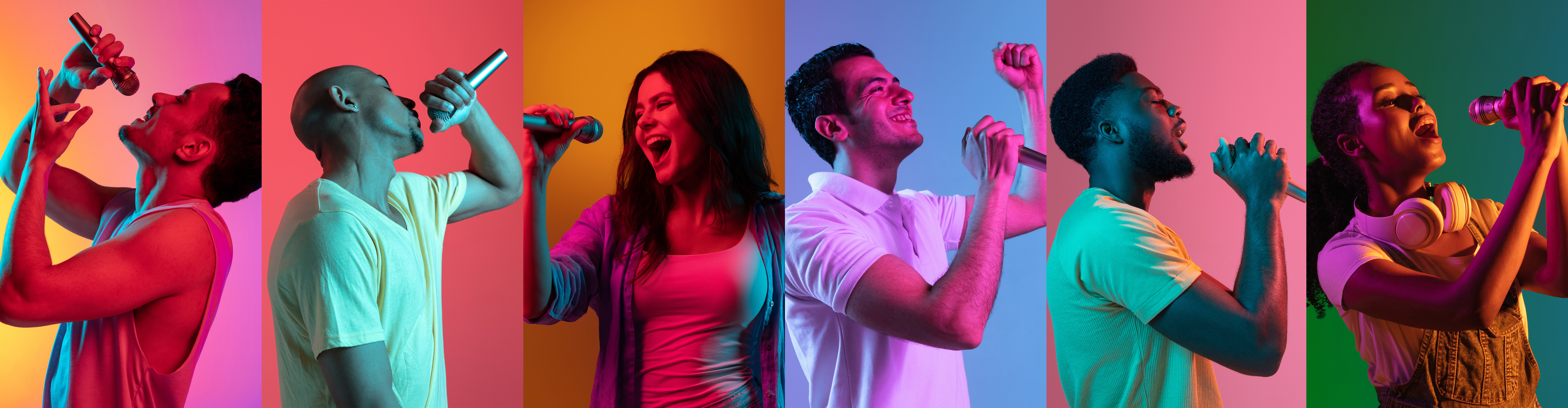 Collage mit verschiedenen Sänger*innen, © AdobeStock / master1305