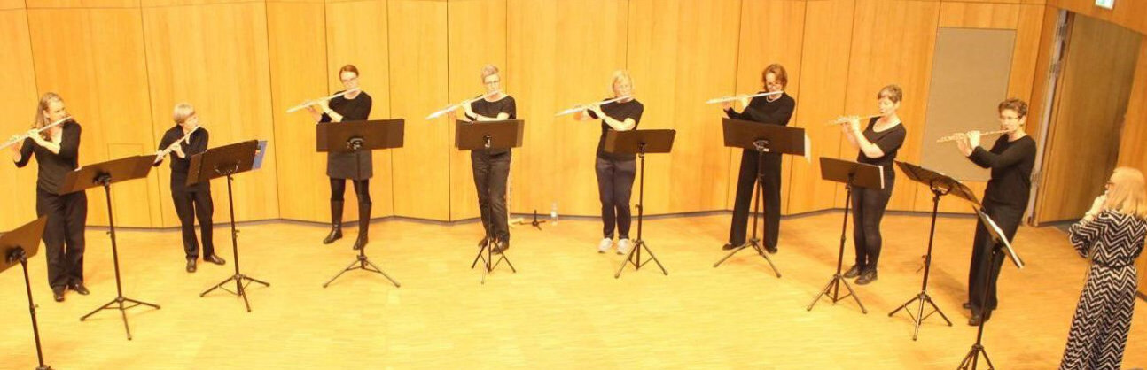 Das Ensemble "Luftküsse" bei einem Konzert im Kammermusiksaal im Humbold-Gymnasium