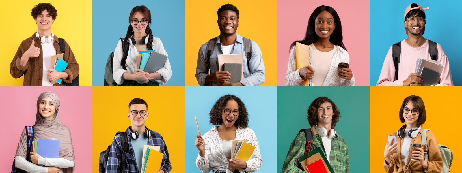 Collage Portraits von Studierenden