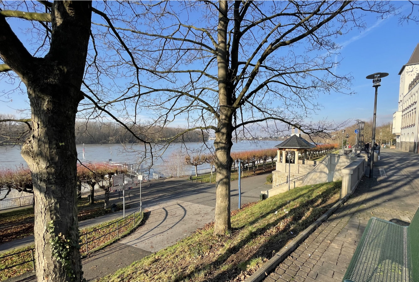 Blick auf den Rheinboulevard in Porz, © Stadt Köln