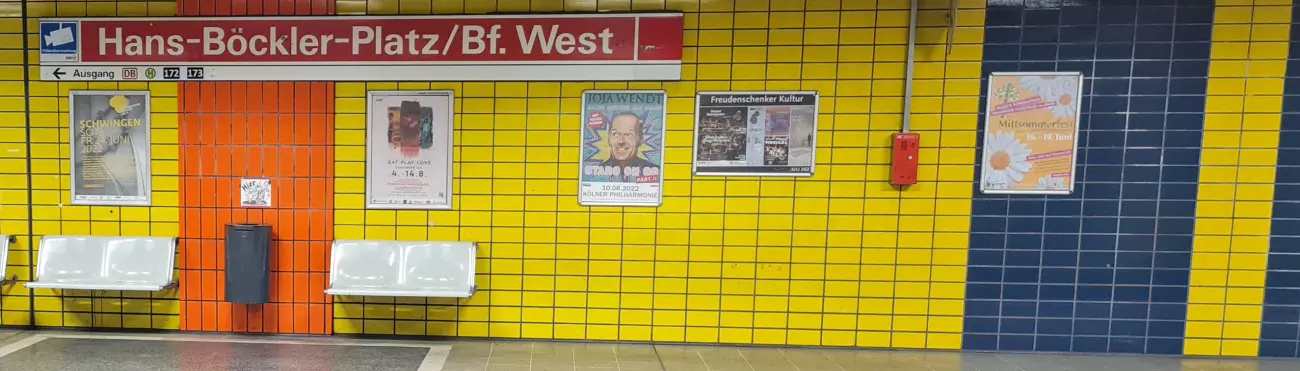 Gleis und des Bahnsteig der Stadtbahnhaltestelle Hans-Böckler-Platz/Bahnhof West, © Stadt Köln